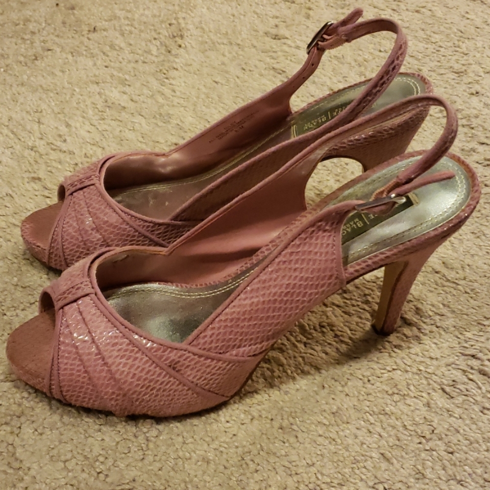 Rose leather heels